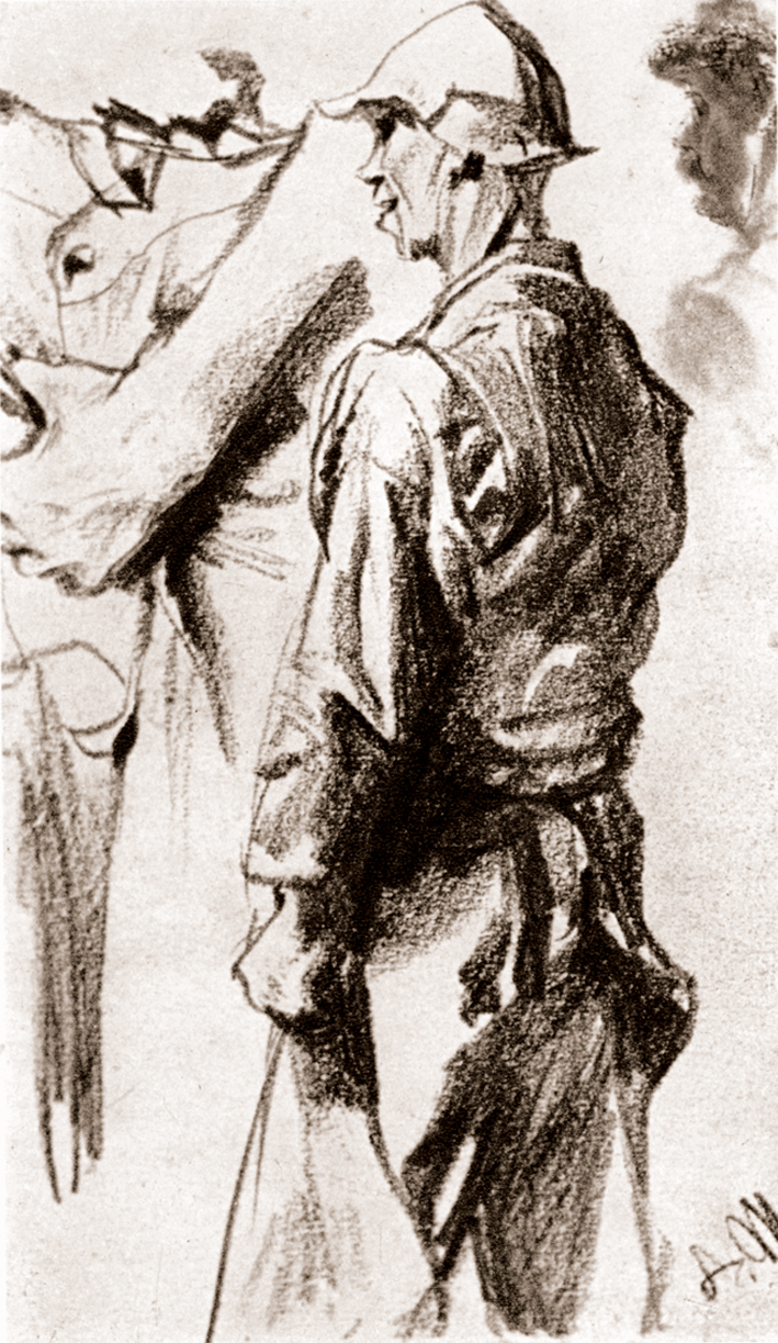  Adolpyh Von Menzel —— 头戴鸭舌帽的工人